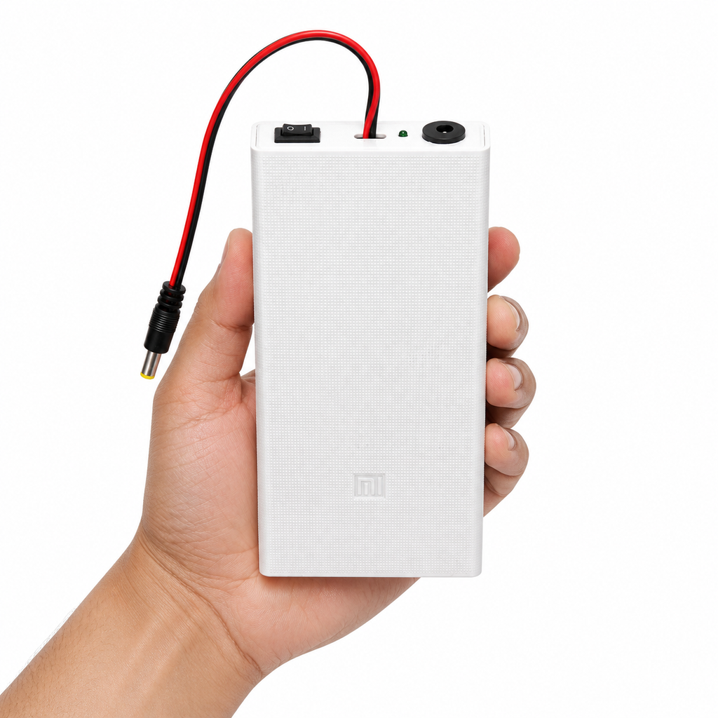 Mi Router Power Bank – 20000mAh 12V UPS Backup for WiFi Router, ONT & Fiber Modem (Load Shedding Backup)