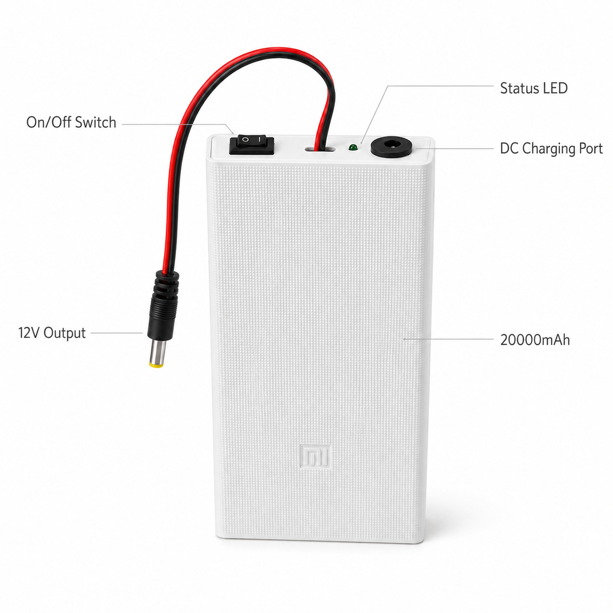 Mi Router Power Bank – 20000mAh 12V UPS Backup for WiFi Router, ONT & Fiber Modem (Load Shedding Backup)