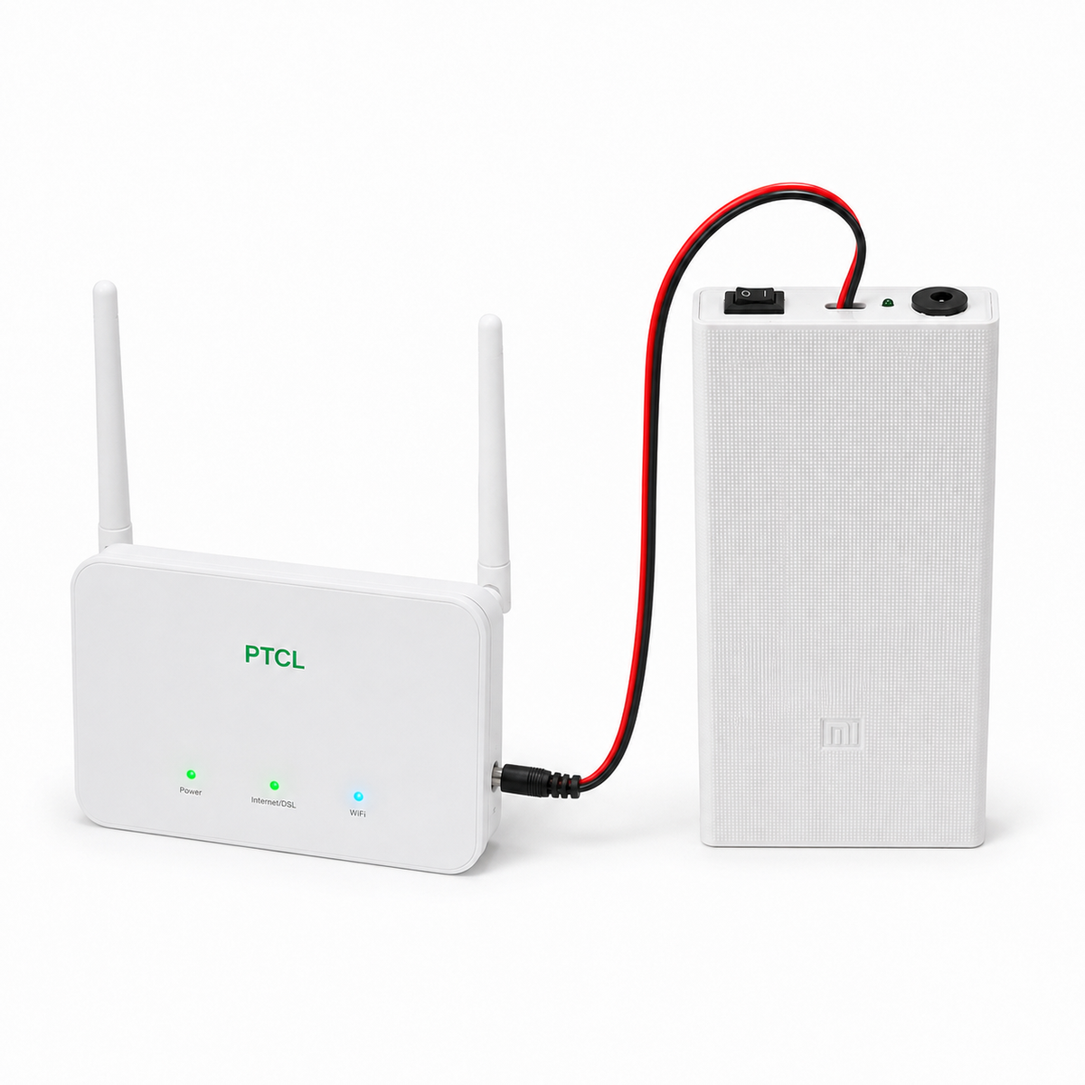 Mi Router Power Bank – 20000mAh 12V UPS Backup for WiFi Router, ONT & Fiber Modem (Load Shedding Backup)